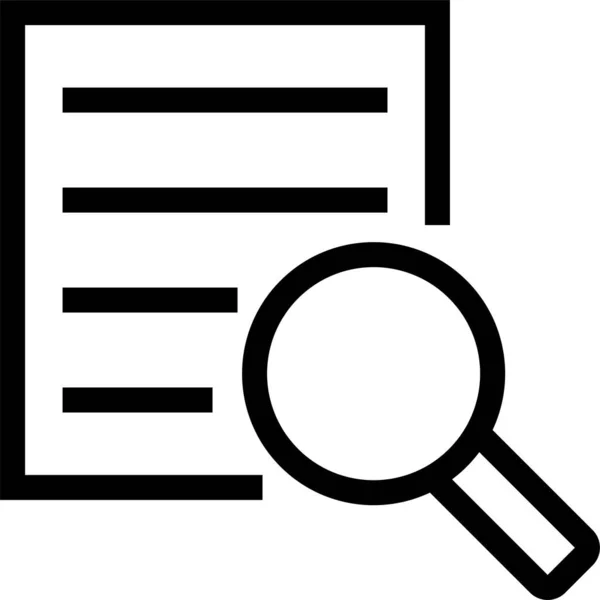 Najít Ikonu Dokumentu Obsahu Stylu Osnovy — Stockový vektor
