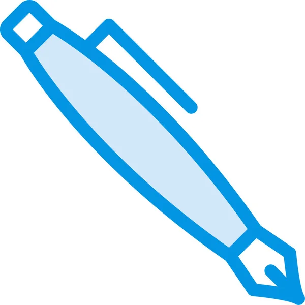 Tekenen Pen Pictogram Bewerken Gevulde Outline Stijl — Stockvector