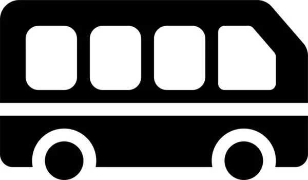 Auto Bus Ícone Público Estilo Sólido — Vetor de Stock