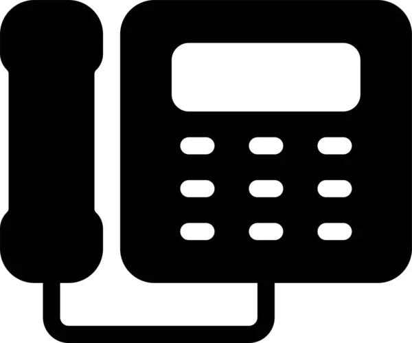 Kontaktgeräte Symbol Solidem Stil Aufrufen — Stockvektor