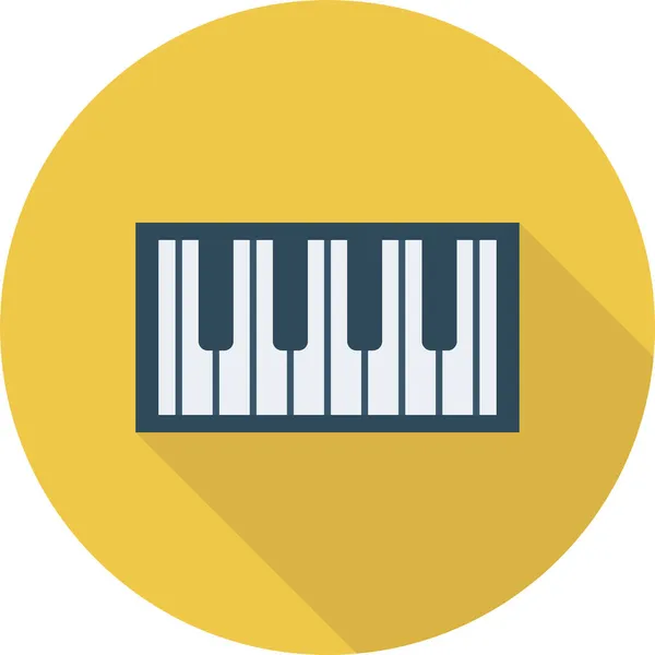 Electronic Instrument Keyboard Icon Flat Style — Stock Vector