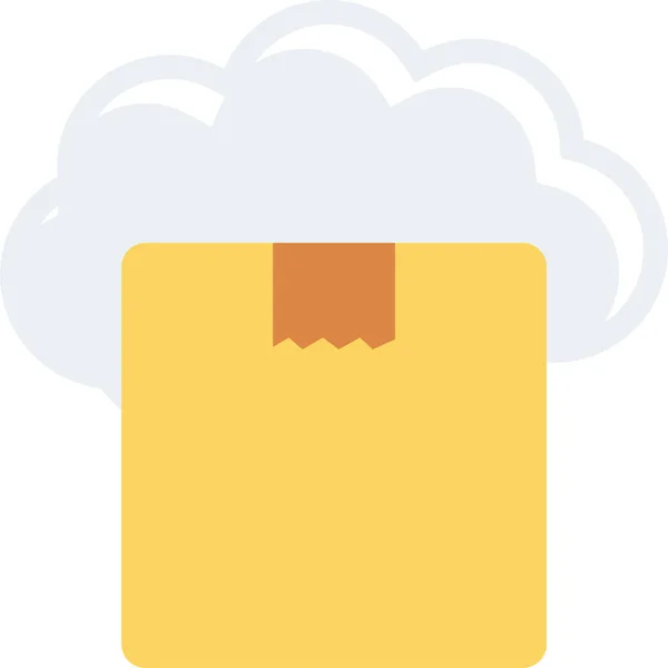 Cloud Computing Module Icon Flat Style — Stock Vector