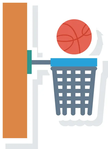 Значок Баскетбольної Гри Плоскому Стилі — стоковий вектор