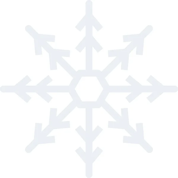 Икона Зимы Снежинки Плоском Стиле — стоковый вектор