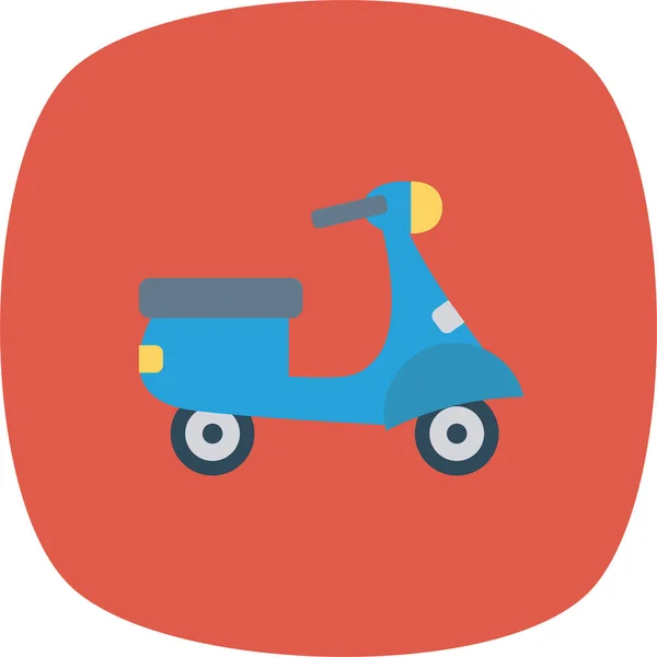 Ikona Silnika Motocyklowego Płaskim Stylu — Wektor stockowy