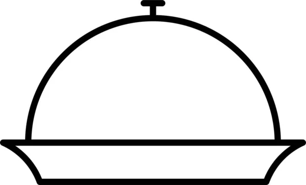 クロッシュ皿トレイアイコン — ストックベクタ