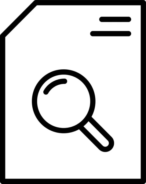 Vergrößerungssymbol Für Dateipapier Umrissstil — Stockvektor