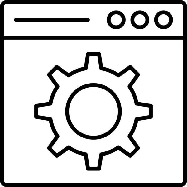 Ikona Przeglądarki Konfiguracji Strony — Wektor stockowy