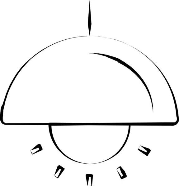 Lampa Ljus Handritad Ikon Handritad Stil — Stock vektor
