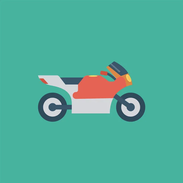 Düz Biçimli Otomatik Motosiklet Ağır Simgesi — Stok Vektör