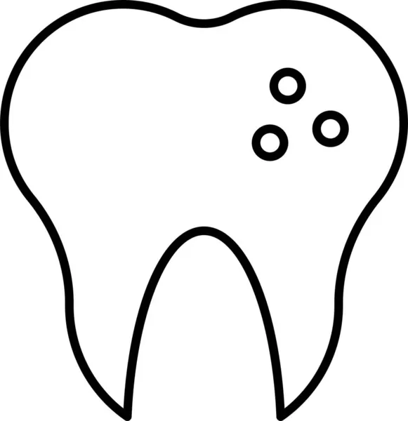 Tandläkare Oral Ikon Kontur Stil — Stock vektor