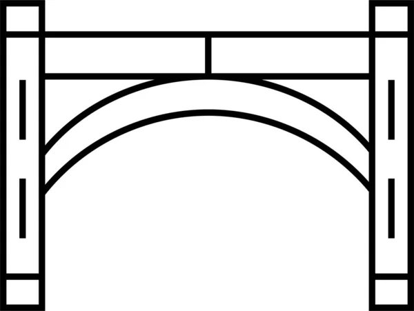 建筑风格的布里奇顿建筑图标 — 图库矢量图片