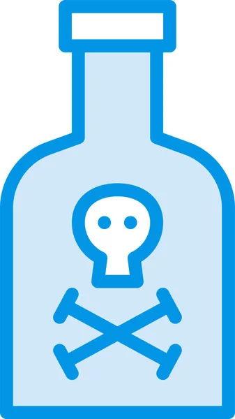 Иконка Опасностью Бутылки Стиле Заполненного Контура — стоковый вектор