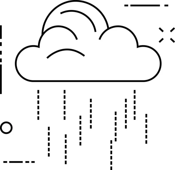 云端数据库服务器图标 轮廓样式 — 图库矢量图片