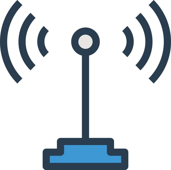 Antenn Enhet Internet Ikon Fylld Kontur Stil — Stock vektor