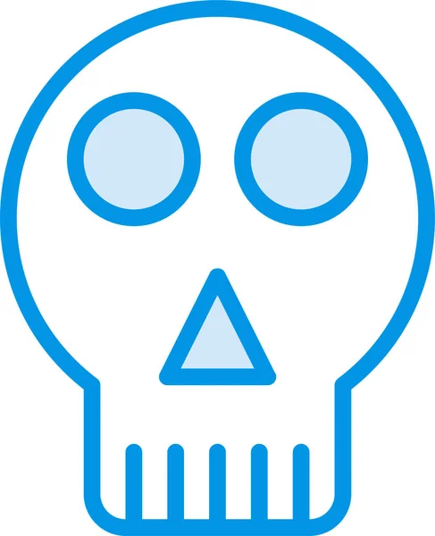 Creepy Ghost Skull Icon Filled Outline Style — Stock Vector