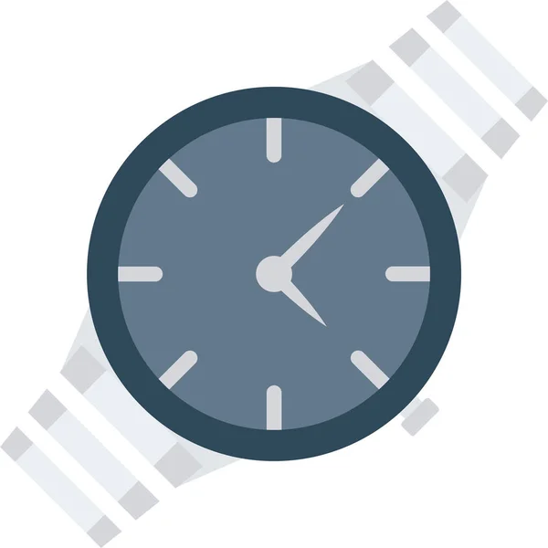 Reloj Icono Hora Moda Estilo Plano — Vector de stock