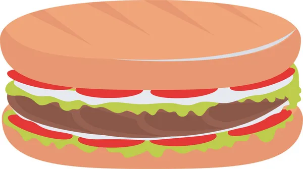 Hambúrguer Ícone Rápido Sanduíche — Vetor de Stock