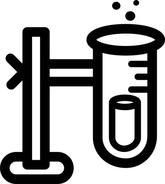 Química Química Experimento Icono Estilo Esquema — Vector de stock