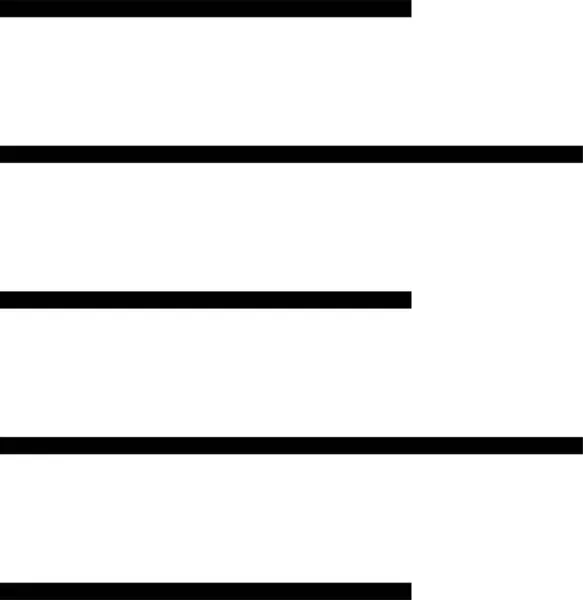 Gauche Aligner Icône Texte Dans Style Contour — Image vectorielle