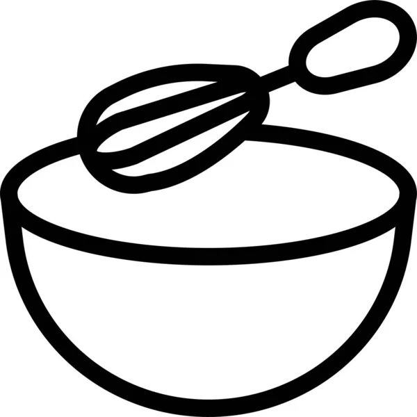 Прибор Блендер Кухонный Значок Стиле Абрис — стоковый вектор