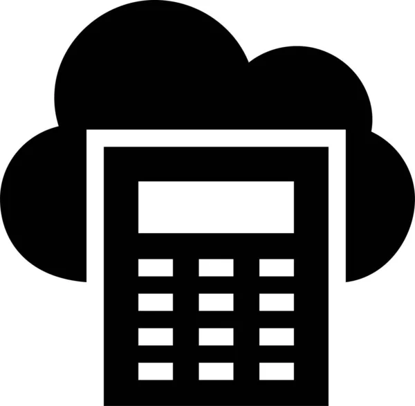 Contabilidad Calcular Icono Calculadora Estilo Sólido — Archivo Imágenes Vectoriales