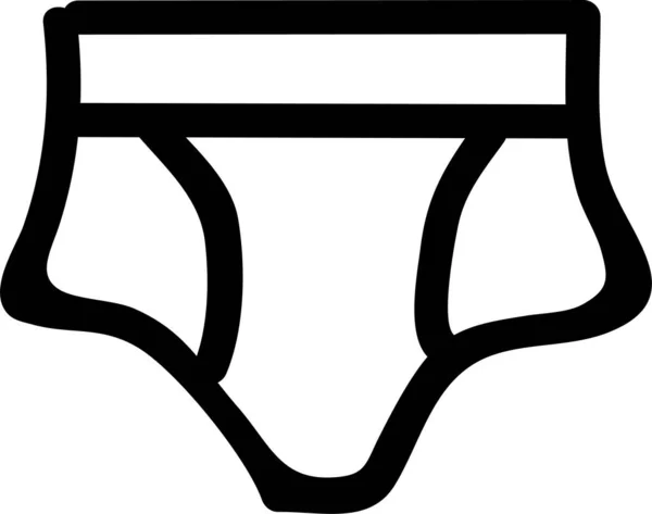 Vestido Moda Pantalones Cortos Icono Estilo Del Esquema — Archivo Imágenes Vectoriales