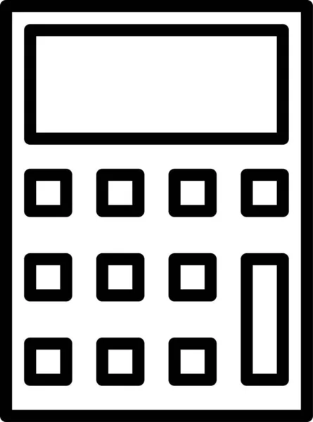 Calculation Math Techology Icon Outline Style — Stock Vector