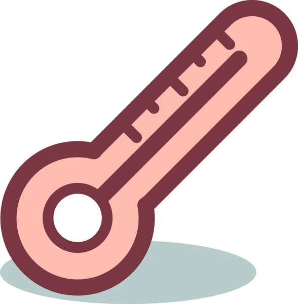 Fiebre Tempeture Sanitaria Icono Estilo Contorno Lleno — Vector de stock