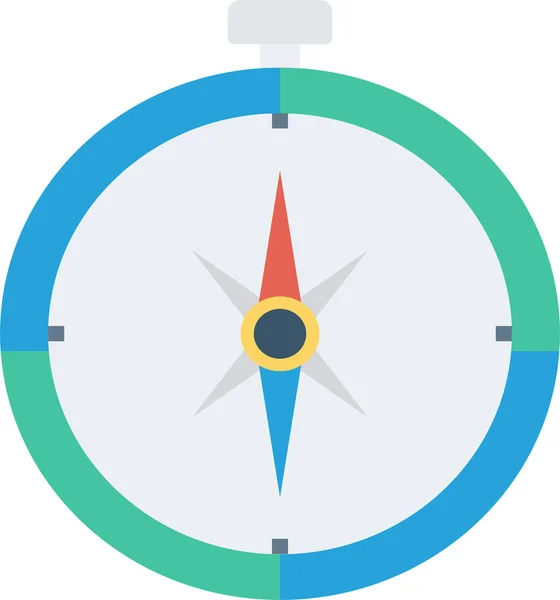 Icône Navigation Dans Sens Boussole Style Plat — Image vectorielle