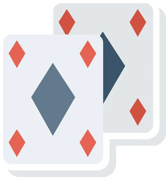 Kártyák Gyémánt Jack Ikon Lapos Stílusban — Stock Vector