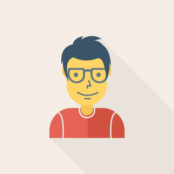 Gafas Avatar Icono Humano Estilo Sombra Larga — Vector de stock