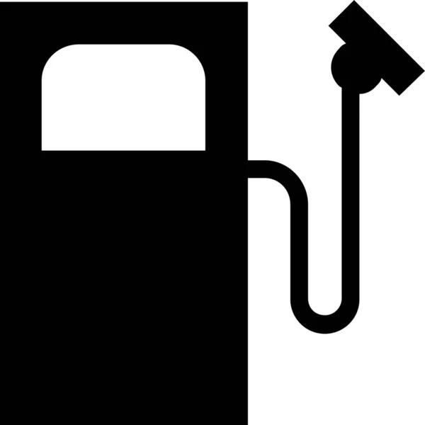Икона Автозаправочной Станции Твердом Стиле — стоковый вектор