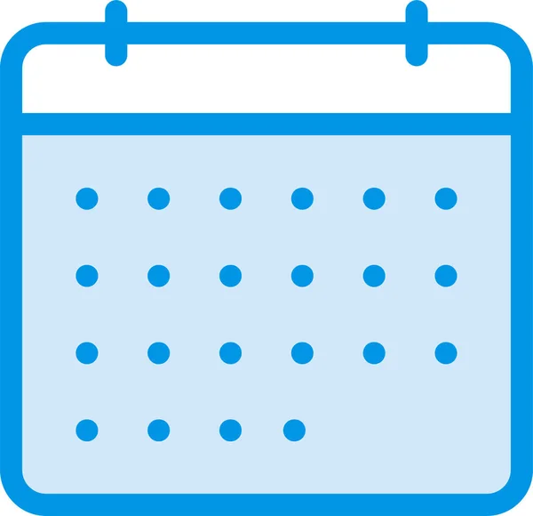 Calendario Data Evento Icona Stile Contorno Riempito — Vettoriale Stock