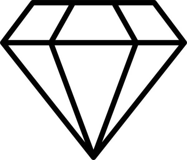 Diamant Kristal Winkelen Pictogram — Stockvector