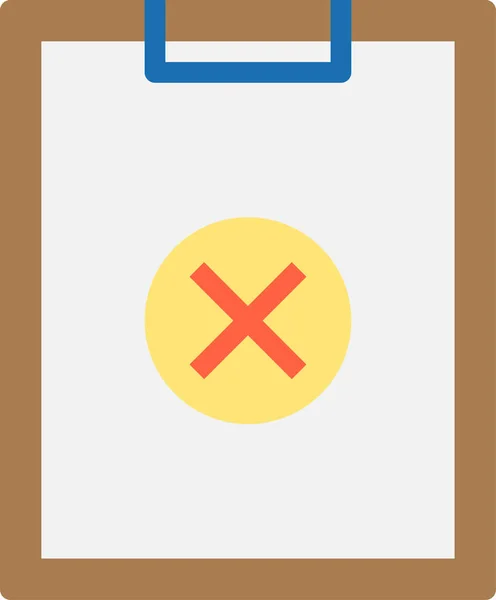 ビジネスクリップボードフラットスタイルでアイコンを削除 — ストックベクタ
