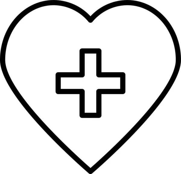 Ikona Zdrowia Szpitala Medycznego Zarysie Stylu — Wektor stockowy