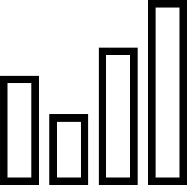 Grafiği Büyümesi Grafiği Simgesi Ana Hatlar Biçiminde — Stok Vektör