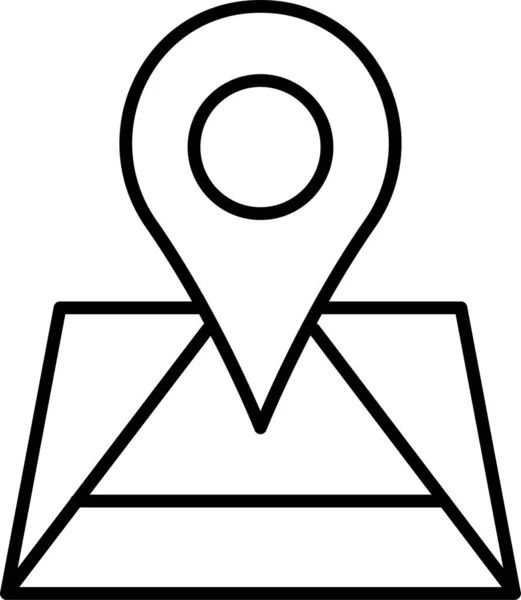 Gps Location Locationpin Symbol Umrissstil — Stockvektor