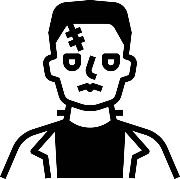 Frankenstein Halloween Monster Icon Der Kategorie Halloween — Stockvektor