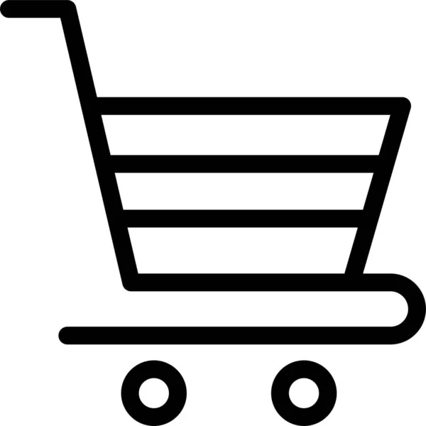 Cart Shop Shopping Icon Outline Style — Stock Vector