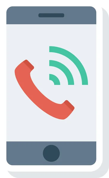 Звонок Значок Мобильного Телефона Плоском Стиле — стоковый вектор