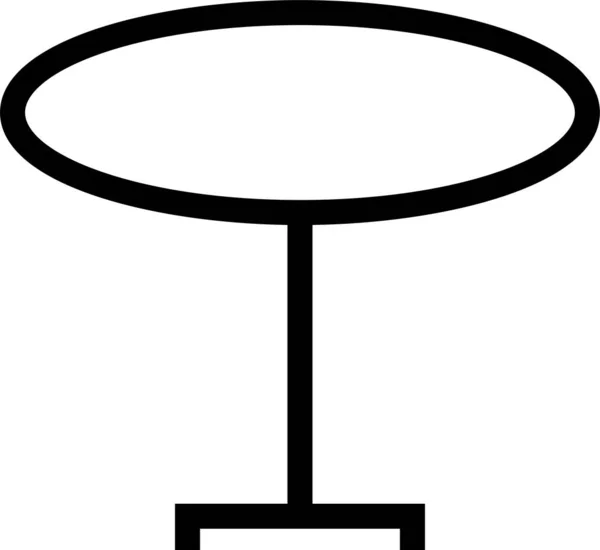 Ikona Kruhového Dekoru Nábytku Stylu Osnovy — Stockový vektor