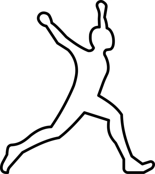 Icona Della Maratona Campione Stile Contorno — Vettoriale Stock