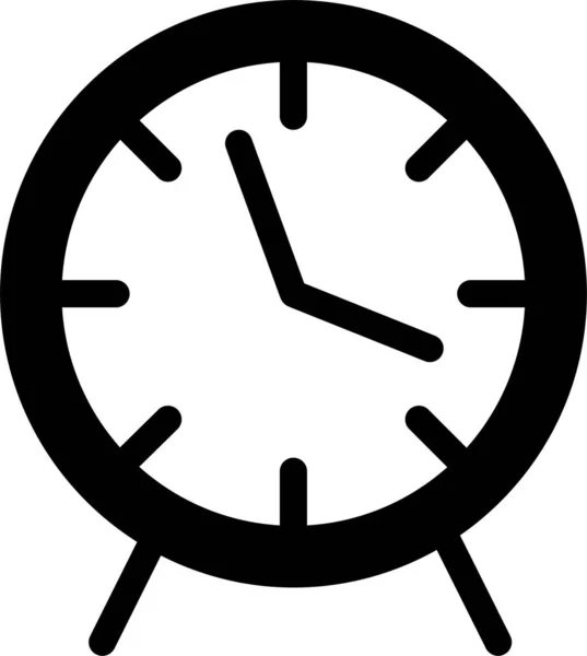 Reloj Despertador Icono Fecha Límite Estilo Sólido — Archivo Imágenes Vectoriales