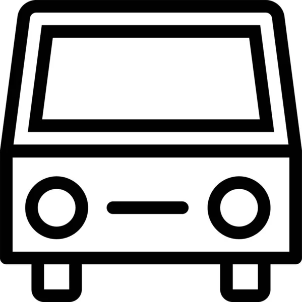Auto Autocarro Ícone Público Estilo Esboço —  Vetores de Stock