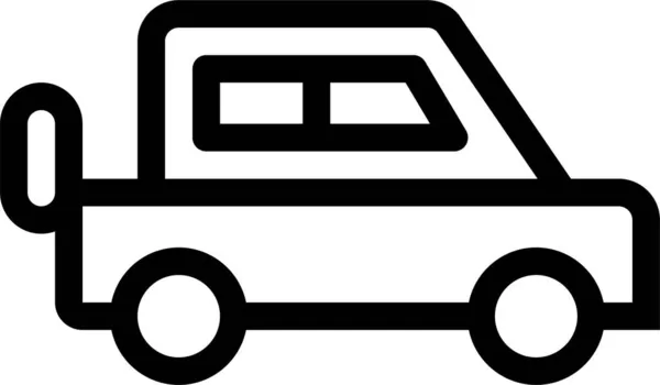 Auto Jeep Icono Público Estilo Esquema — Vector de stock