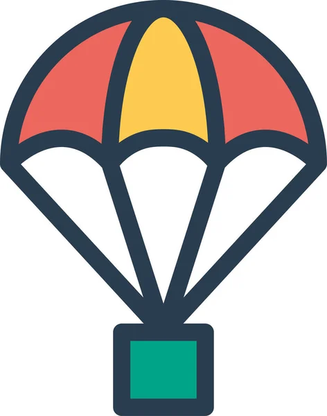 Luftballonflug Ikone Ausgefülltem Outline Stil — Stockvektor