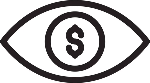 Eye Look Seen Icon Outline Style — Stock Vector