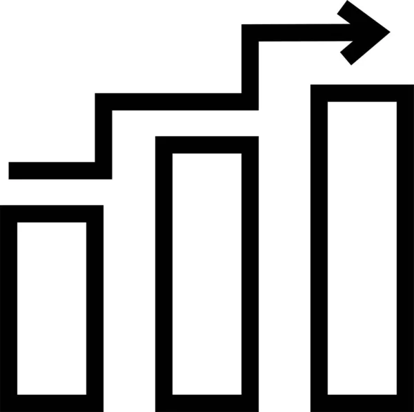 Gráfico Gráfico Diagrama Gráfico Ícone Estilo Esboço — Vetor de Stock